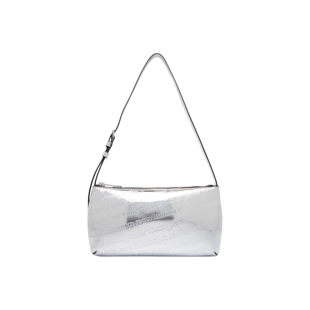Tommy Hilfiger Jeans Polyethylene & Polyurethane Small Shoulder Evening Handbag - Silver