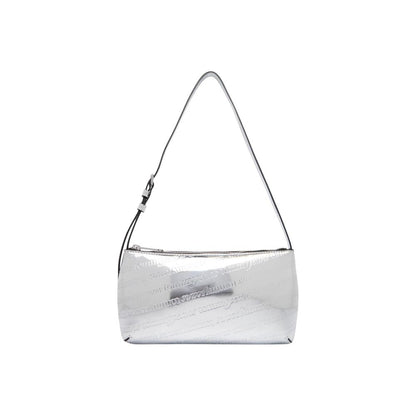 Tommy Hilfiger Jeans Polyethylene & Polyurethane Small Shoulder Evening Handbag - Silver