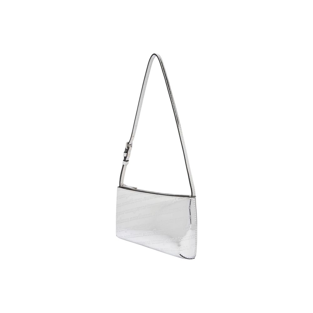 Tommy Hilfiger Jeans Polyethylene & Polyurethane Small Shoulder Evening Handbag - Silver