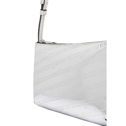 Tommy Hilfiger Jeans Polyethylene & Polyurethane Small Shoulder Evening Handbag - Silver