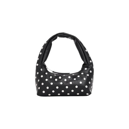 Tommy Hilfiger Jeans Polyethylene & Polyurethane Medium Shoulder Evening Shopper Handbag - Black Patterned