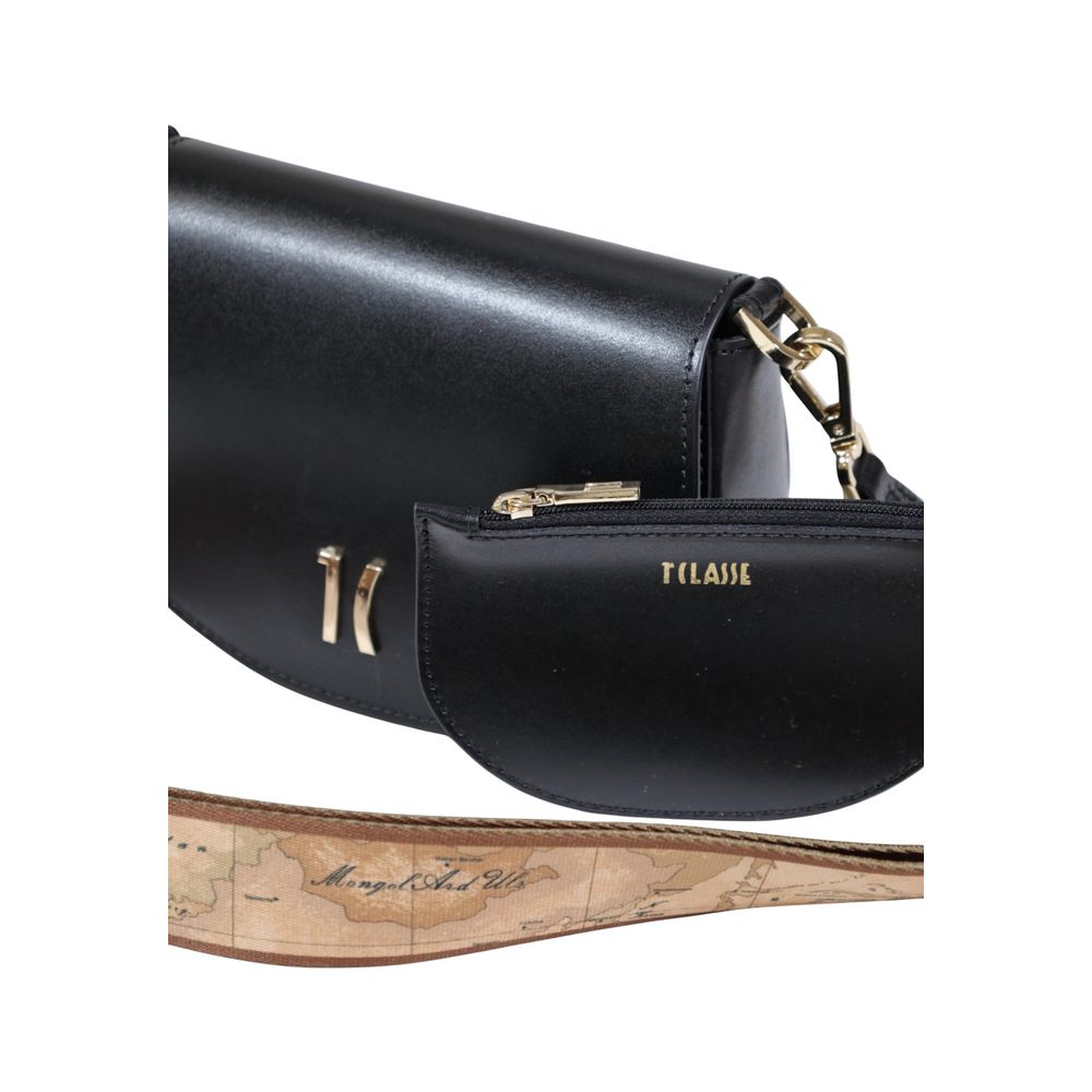 Alviero Martini Prima Classe Leather Small 2-in-1 Shoulder & Crossbody Handbag - Black