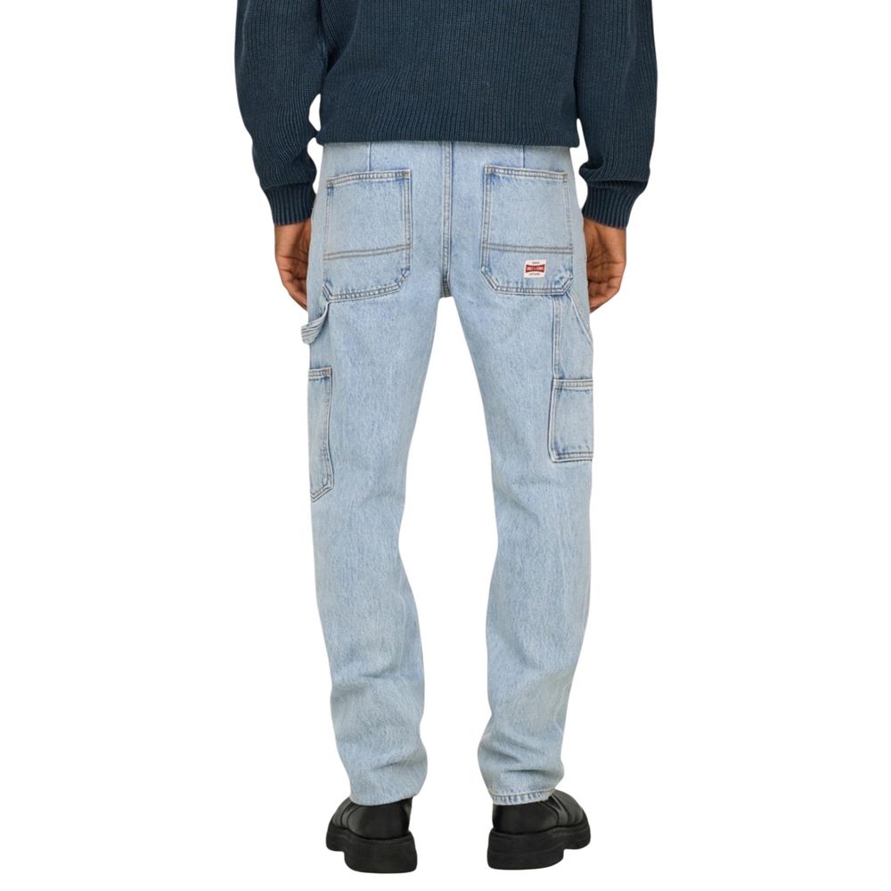 Jeans by Only & Sons for men in denim cotton blue & natural features a polished silhouette with a polished straight-leg, relaxed-fit & regular-fit, reaching a polished long and finished with a polished .