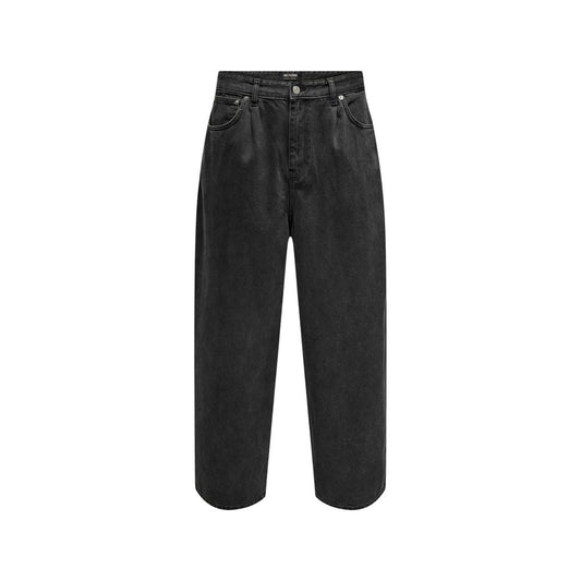Jeans by Only & Sons for men in beaver hair & denim cotton black & natural presents a refined pantology silhouette, artfully defined by a refined pantology relaxed-fit & regular-fit, long, and a sophisticated .