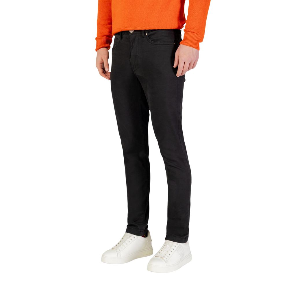 Trousers by Borghese for men in stretch cotton gray features a sculptural silhouette, showcasing a sculptural skinny & regular-fit and long with a sophisticated for a sculptural finish.