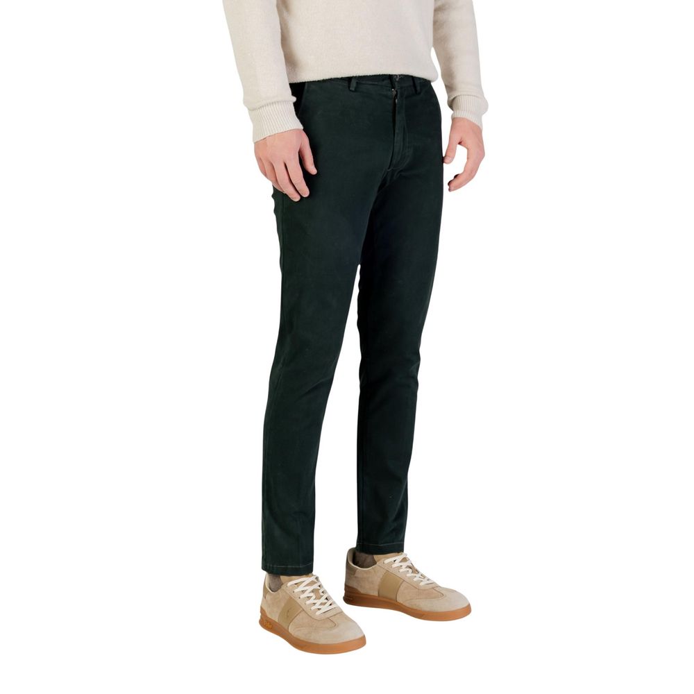 Trousers by Borghese for men in stretch cotton green features a tailored silhouette with a tailored skinny & regular-fit, defined by its long and a sophisticated .