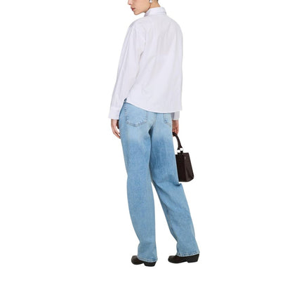 Shirt by Jacqueline De Yong for women in cotton white features an architectural silhouette with a refined and elegant for a architectural look.