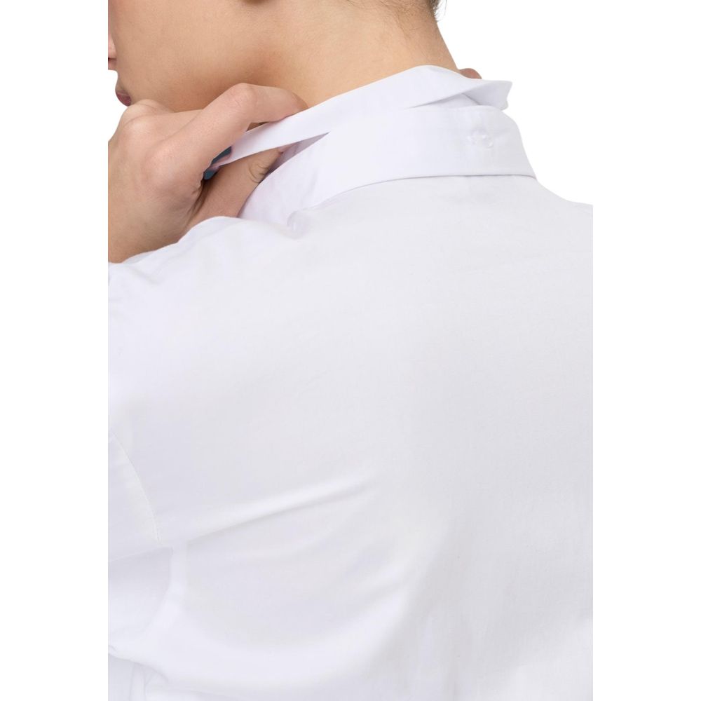 Shirt by Jacqueline De Yong for women in cotton white features an architectural silhouette with a refined and elegant for a architectural look.