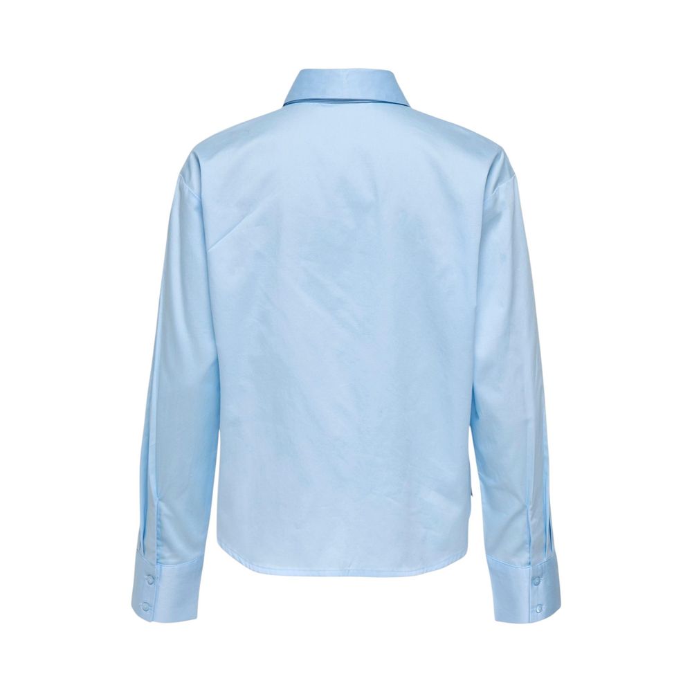 Shirt by Jacqueline De Yong for women in cotton blue showcases a sublime silhouette, artfully detailed with a sublime and for a sophisticated, sublime finish.