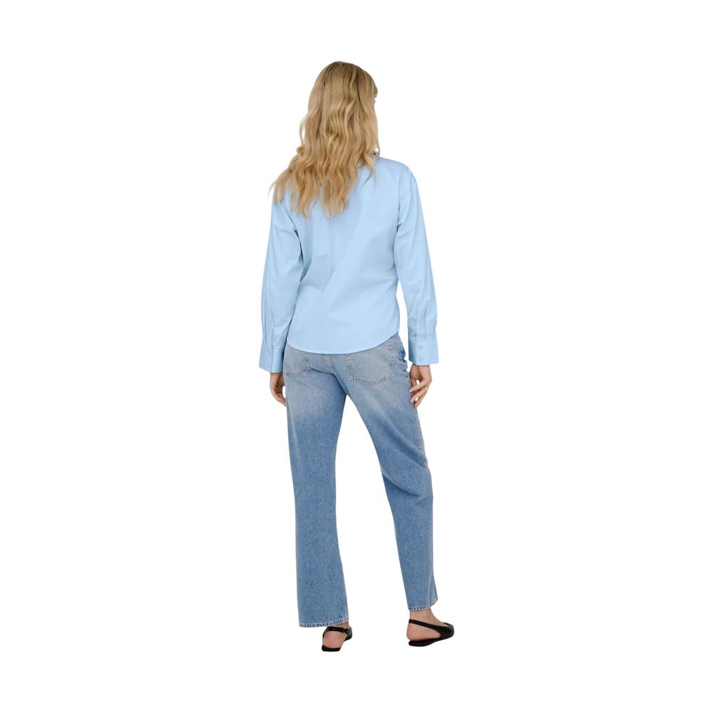 Shirt by Jacqueline De Yong for women in cotton blue presents a discerning silhouette, showcasing a sophisticated and for a truly discerning finish.