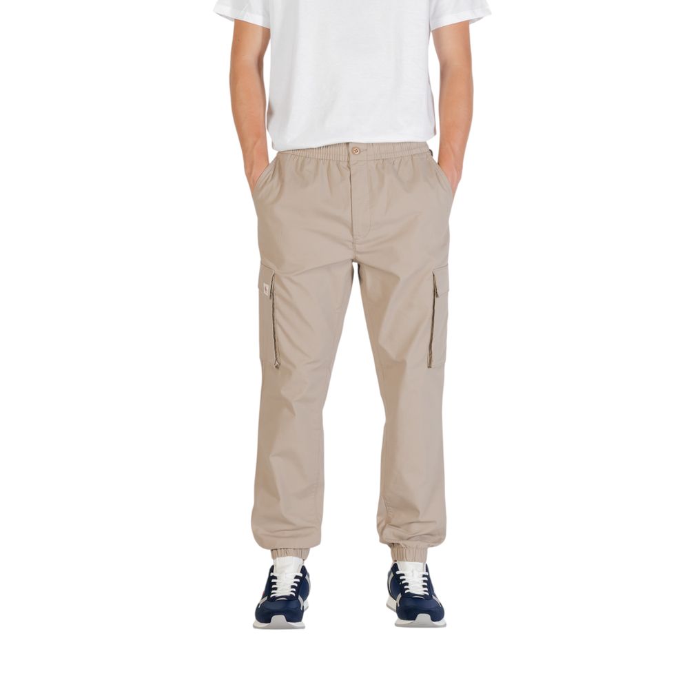 Cargo Pants by Calvin Klein Jeans for men in stretch polyester cotton brown features an smart casual regular-fit and long, expertly tailored with a and smart casual utilitarian details for a sophisticated look.