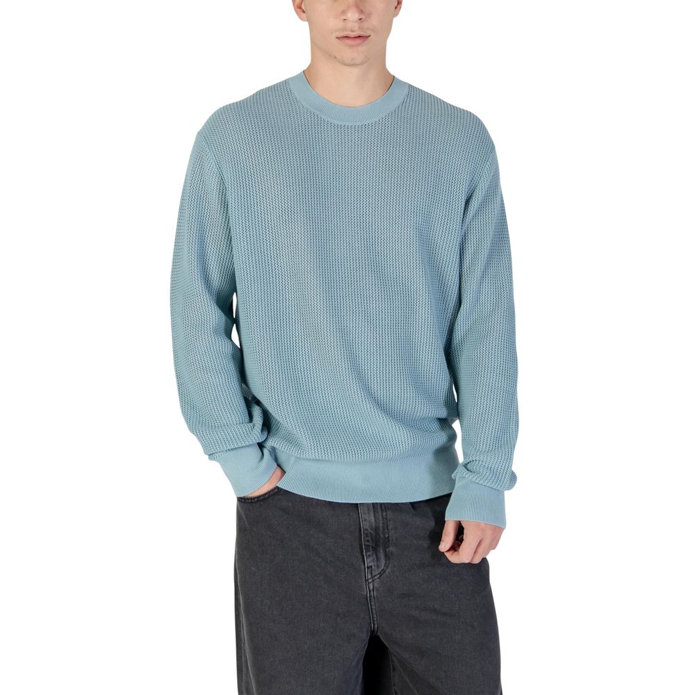 Sweatshirt by Calvin Klein Jeans for men in cotton & polyester blue presents a smart casual silhouette, featuring a smart casual crew neckline and for a sophisticated look.