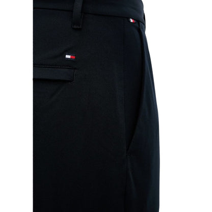 Trousers by Tommy Hilfiger for men in stretch polyester blue & natural features a artisanal silhouette, showcasing a sophisticated regular-fit with a long and for a artisanal finish.