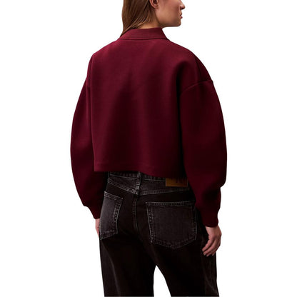 Bomber Jacket by Calvin Klein Jeans for women in stretch polyester & viscose bordeaux features a city-ready silhouette, detailed with and a city-ready .