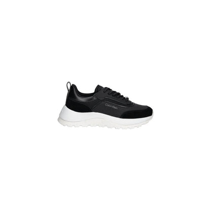 Sneakers by Calvin Klein for women in leather black features an sumptuous design from the Women's Athletic Casual Leather Sneakers collection, highlighting a sumptuous athletic casual style for a premium, high-fashion look.