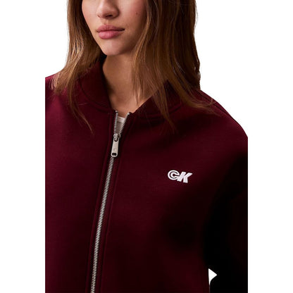 Bomber Jacket by Calvin Klein Jeans for women in stretch polyester & viscose bordeaux presents a effortlessly chic silhouette, showcasing a sophisticated and premium for a truly effortlessly chic finish.