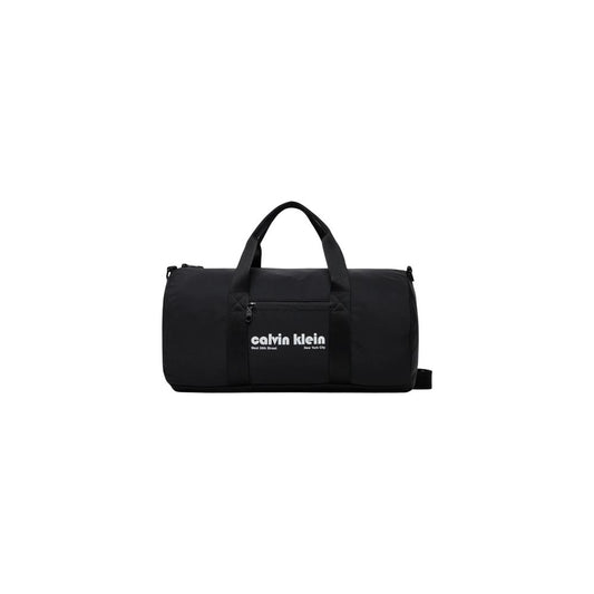 Travel Gym Duffel Bag by Calvin Klein for men in polyester black presents a refined Polyester Travel Gym Duffel Bag design, featuring a secure zipper and refined with versatile crossbody-strap, shoulder-strap, adjustable-strap & handle.