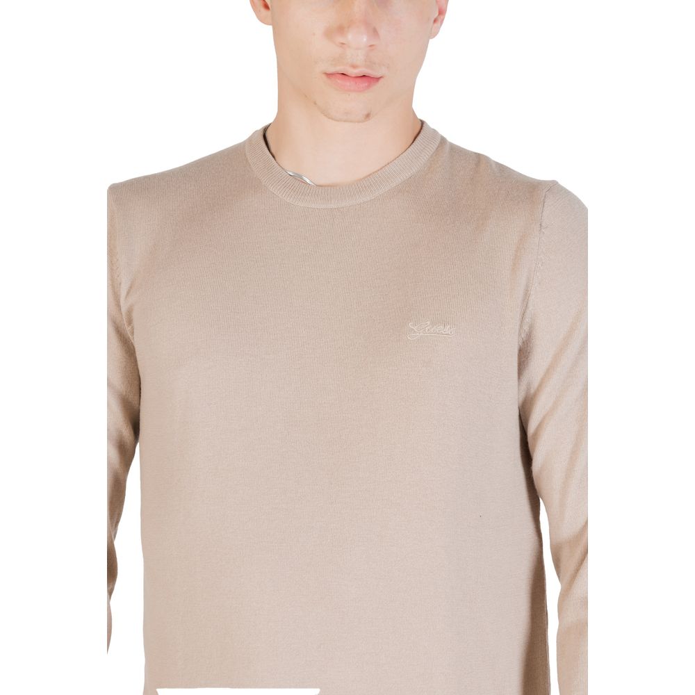 Sweatshirt by Guess for men in silk wool beige features an provocated silhouette, detailed with a provocated and a refined for a sophisticated aesthetic.