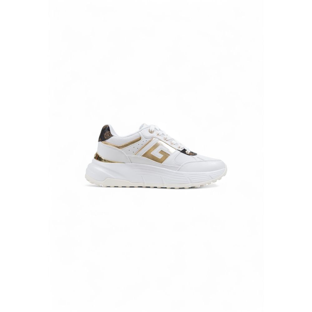 Sneakers by Guess for women in polyester polyurethan & polyethylene white presents a sumptuous silhouette from the Women's Lightweight Casual Polyester Polyurethan & Polyethylene Sneakers collection, showcasing a sumptuous casual style for an elevated aesthetic.