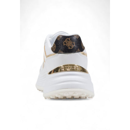 Sneakers by Guess for women in polyester polyurethan & polyethylene white presents a sumptuous silhouette as Women's Lightweight Casual Polyester Polyurethan & Polyethylene Sneakers, expertly defined by a sumptuous casual style for a sumptuous, high-fashion look.