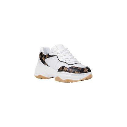 Sneakers by Guess for women in polyethylene & polyurethane white presents a sumptuous silhouette, artfully capturing the essence of the Women's Casual Polyethylene & Polyurethane Sneakers with its sumptuous casual style design.