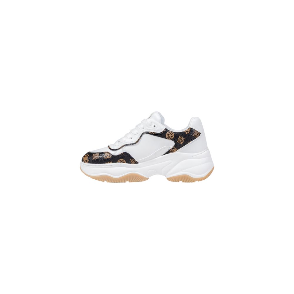 Sneakers by Guess for women in polyethylene & polyurethane white features an opulent silhouette from the Women's Casual Polyethylene & Polyurethane Sneakers collection, showcasing a signature casual style with an opulent finish.