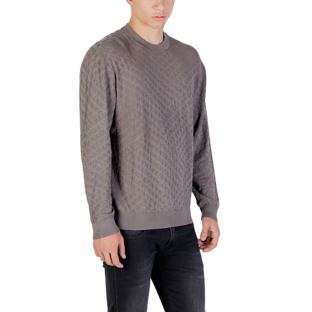 Sweatshirt by Armani Exchange for men in polyamide viscose gray features an magnificent silhouette, showcasing a sophisticated crew neckline and detail for a truly magnificent finish.