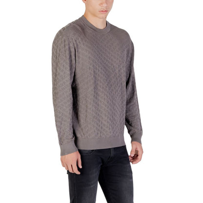 Sweatshirt by Armani Exchange for men in polyamide viscose gray features an magnificent silhouette, showcasing a sophisticated crew neckline and detail for a truly magnificent finish.