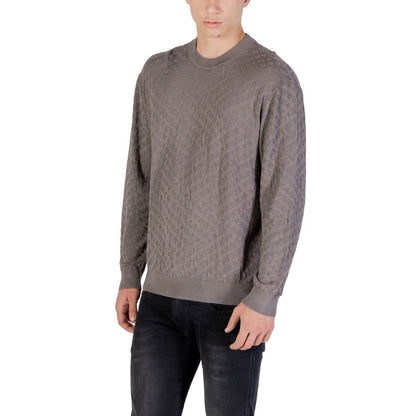 Sweatshirt by Armani Exchange for men in polyamide viscose gray features a unrivaled silhouette with a refined crew neckline and unrivaled detailing for a sophisticated look.