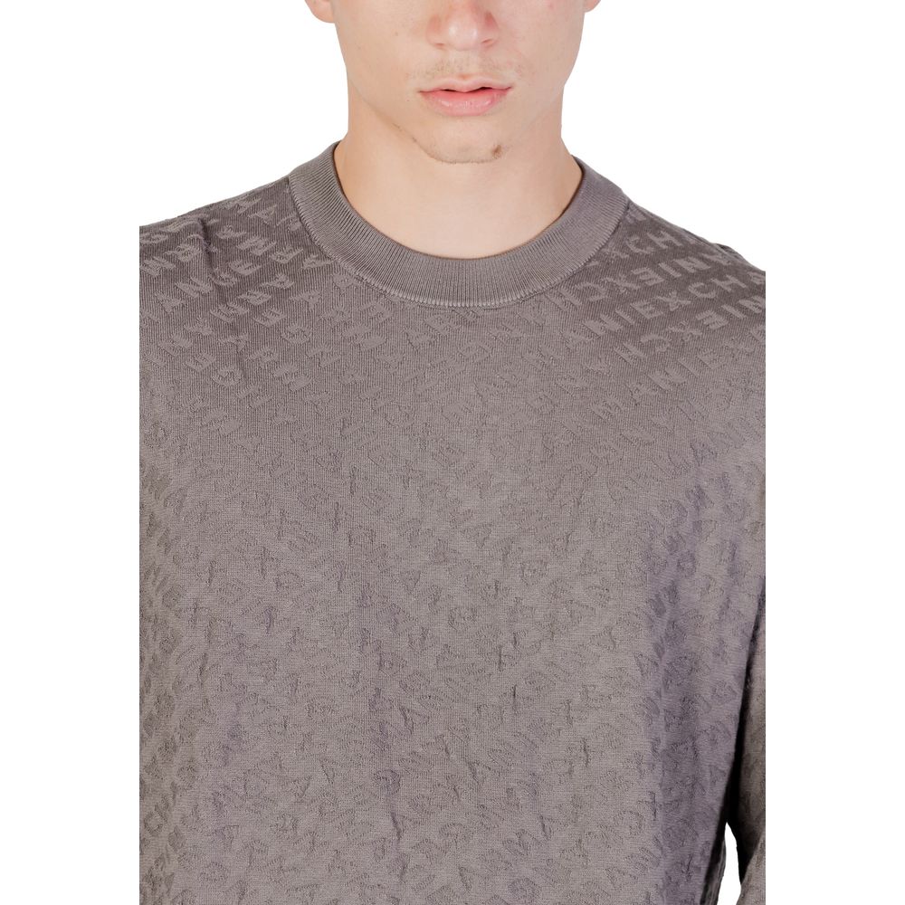 Sweatshirt by Armani Exchange for men in polyamide viscose gray features an provocated silhouette, detailed with a provocated and a refined for a sophisticated aesthetic.