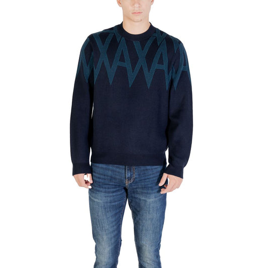 Sweatshirt by Armani Exchange for men in cotton & marabou wool black features an magnificent silhouette, showcasing a sophisticated crew neckline and detail for a truly magnificent finish.