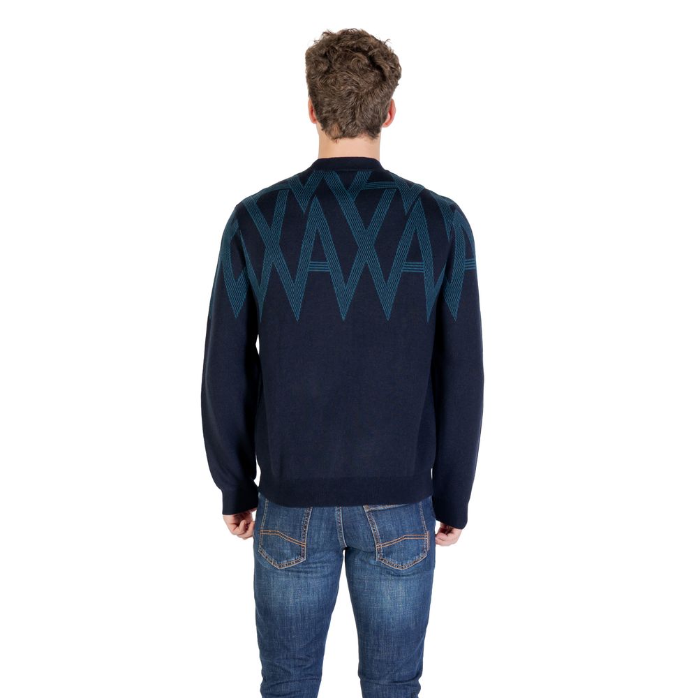 Sweatshirt by Armani Exchange for men in cotton & marabou wool black features a unrivaled silhouette with a refined crew neckline and unrivaled detailing for a sophisticated look.
