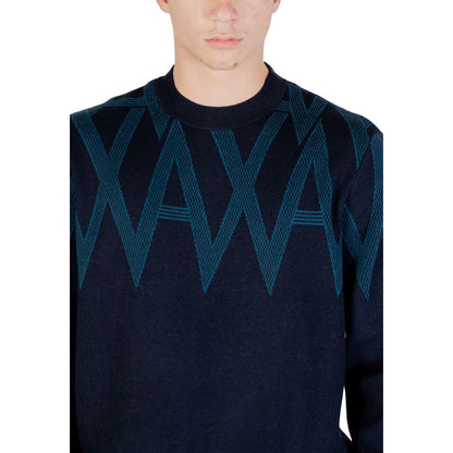 Sweatshirt by Armani Exchange for men in cotton & marabou wool black showcases a slouchy chic silhouette, artfully detailed with a slouchy chic and for a slouchy chic finish.