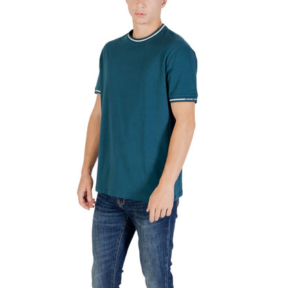 Armani Exchange Men's Crew-Neck Cotton T-Shirt - Black