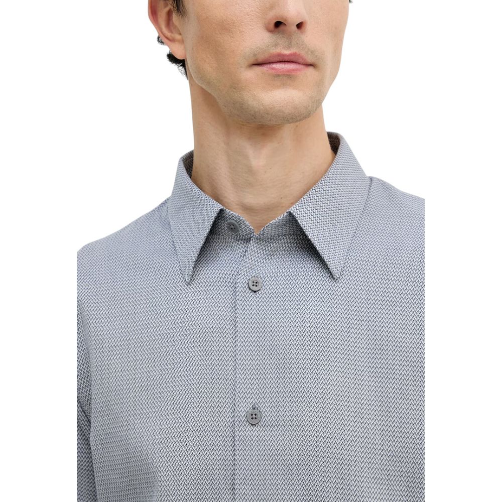 Shirt by Armani Exchange for men in cotton black & white features an polished silhouette, showcasing a sophisticated and detail for a truly polished finish.