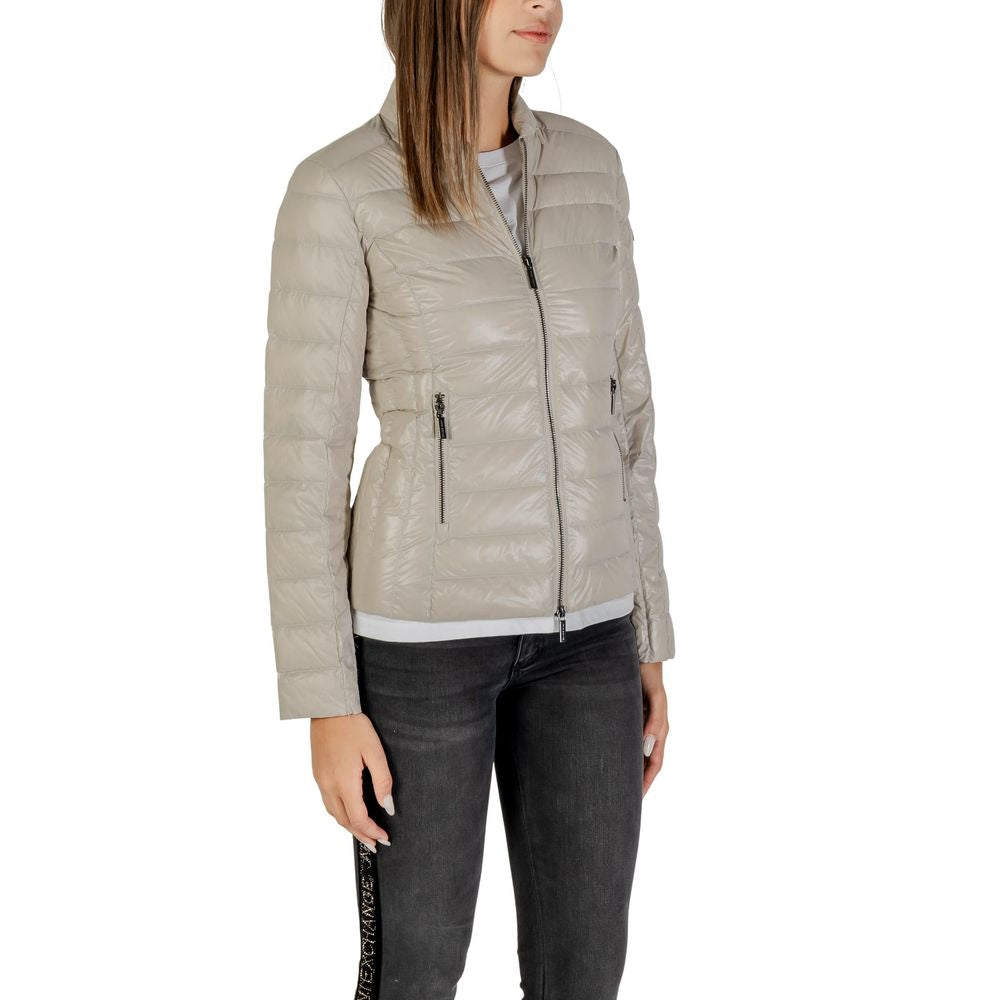 Overcoat by Armani Exchange for women in polyamide beige presents a luxurious silhouette, showcasing a luxurious and sophisticated lightweight, pockets & insulated for a premium, luxurious look.