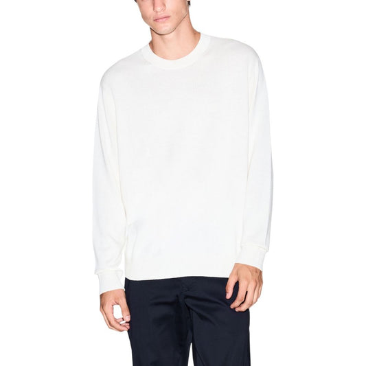 Sweatshirt by Armani Exchange for men in silk cotton & viscose cream features an magnificent silhouette, showcasing a sophisticated round crew neckline and long-sleeve detail for a truly magnificent finish.