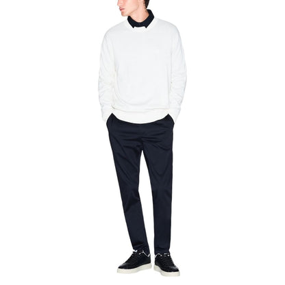Sweatshirt by Armani Exchange for men in silk cotton & viscose cream features an exquisite silhouette, showcasing and round crew neckline details for a exquisite look.