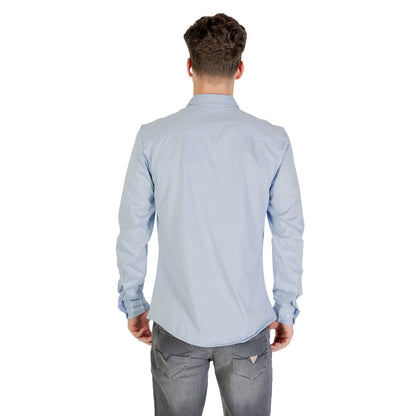 Shirt by Only & Sons for men in cotton blue, featuring a nuanced and nuanced for a sophisticated finish.