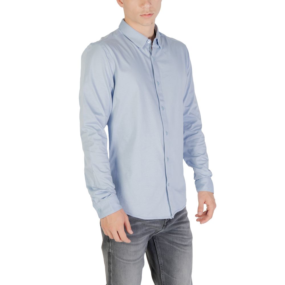 Shirt by Only & Sons for men in cotton blue showcases a sublime silhouette, artfully detailed with a sublime and for a sophisticated, sublime finish.