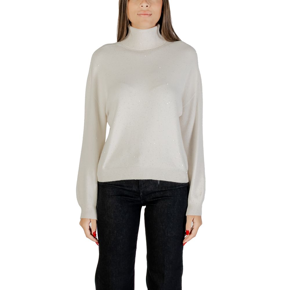 Sweatshirt by Liu Jo for women in polyamide polester viscose white presents a smart casual silhouette, featuring a smart casual high-neck neckline and long-sleeve for a sophisticated look.
