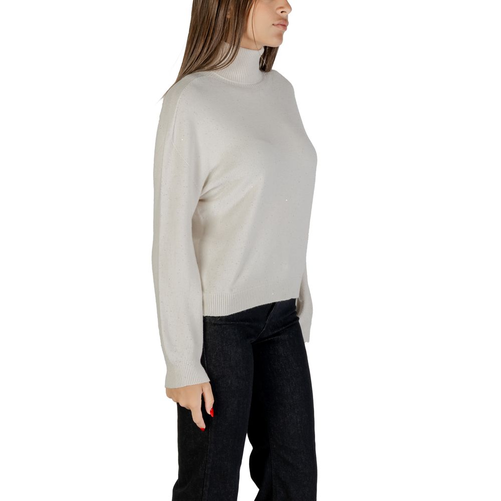 Sweatshirt by Liu Jo for women in polyamide polester viscose white features an enviable silhouette, showcasing a premium and refined high-neck neckline for a truly enviable finish.