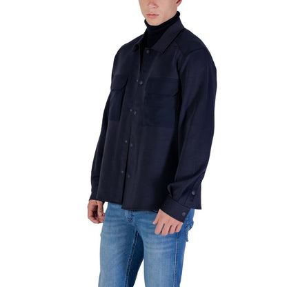Shirt by Antony Morato for men in cotton polyester blue features an polished silhouette, showcasing a sophisticated and detail for a truly polished finish.