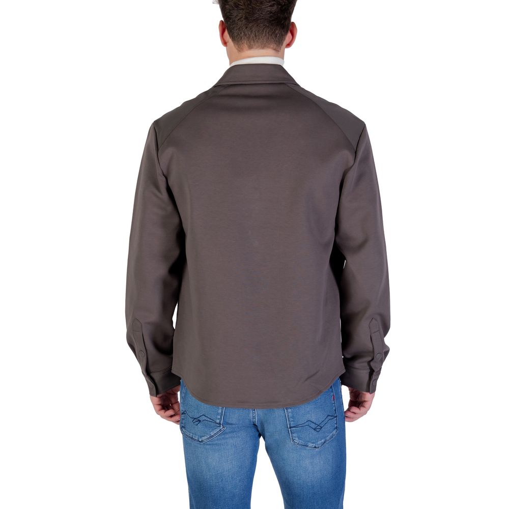 Shirt by Antony Morato for men in denim cotton green showcases a sublime silhouette, artfully detailed with a sublime turtle neckline and for a sophisticated, sublime finish.