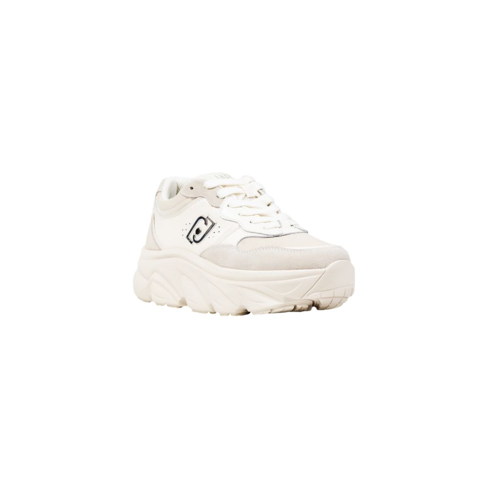 Sneakers by Liu Jo for women in faux leather white presents a sumptuous silhouette, artfully capturing the essence of the Women's Casual Faux Leather Sneakers with its sumptuous casual style design.