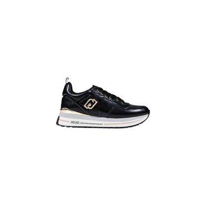 Sneakers by Liu Jo for women in leather black features an opulent silhouette from the Women's Casual Leather Sneakers collection, showcasing a signature casual style with an opulent finish.