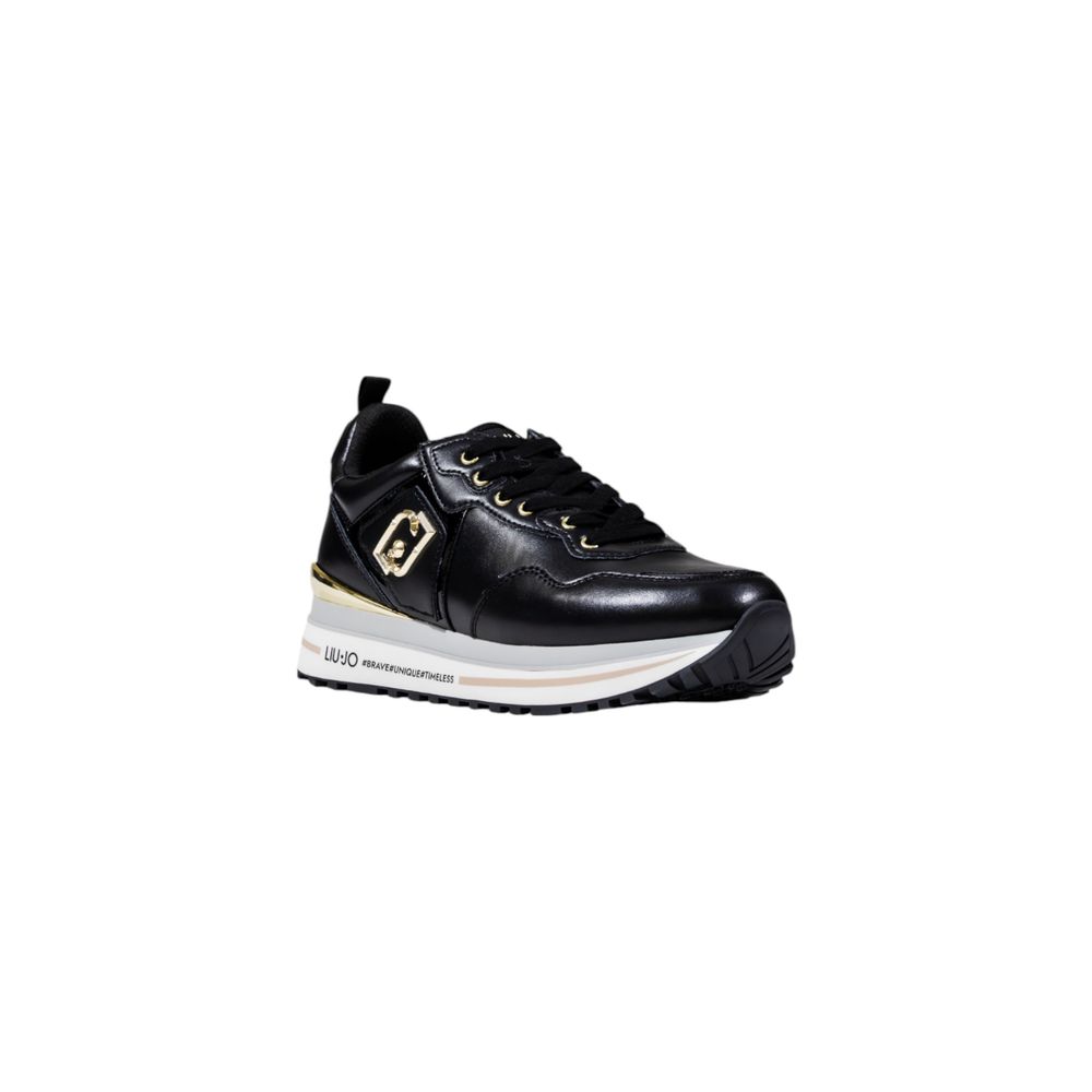 Sneakers by Liu Jo for women in leather black features an sumptuous silhouette, showcasing the premium Women's Casual Leather Sneakers in a sumptuous casual style that offers a sumptuous finish for refined style.