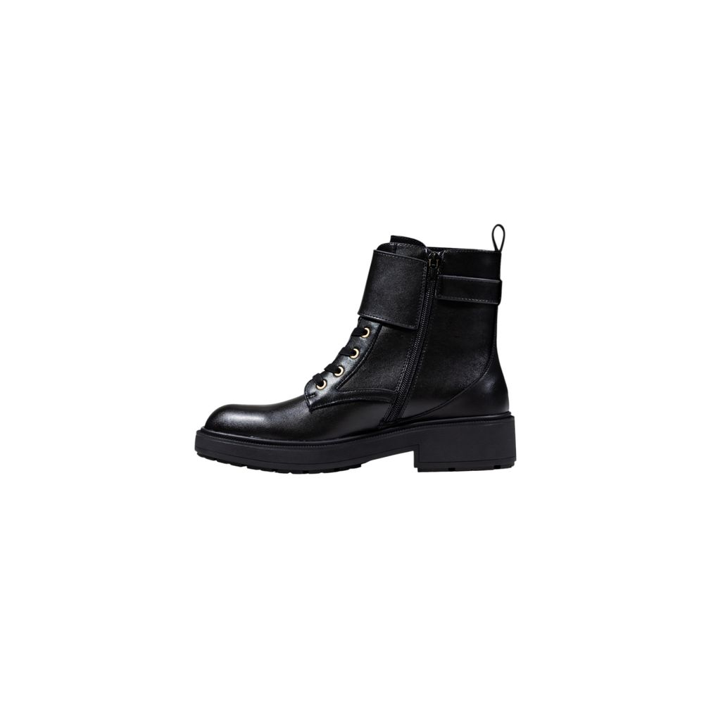 Lace-Up Combat Boots by Liu Jo for women in leather & metal black & gold features an performance-driven Women's Leather & Metal Lace-Up Combat Boots silhouette, defined by a sophisticated and a performance-driven .