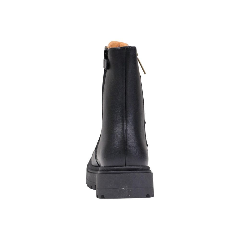 Lace-Up Ankle Combat Winter Boots by Alviero Martini Prima Classe for women in polyethylene & polyurethane black & gold features an high-performance design from the Women's Polyethylene & Polyurethane Lace-Up Ankle Combat Winter Boots collection, highlighting a high-performance and for a refined look.