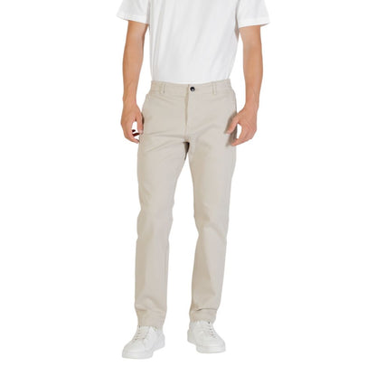 Hugo Boss Men's Straight-Leg Regular-Fit Polyester Trousers - Beige